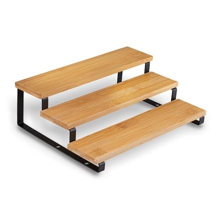 Stojak bambusowy na przyprawy schodki 