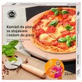 Kamień do pizzy ze stojakiem i radełkiem 33 cm 9837